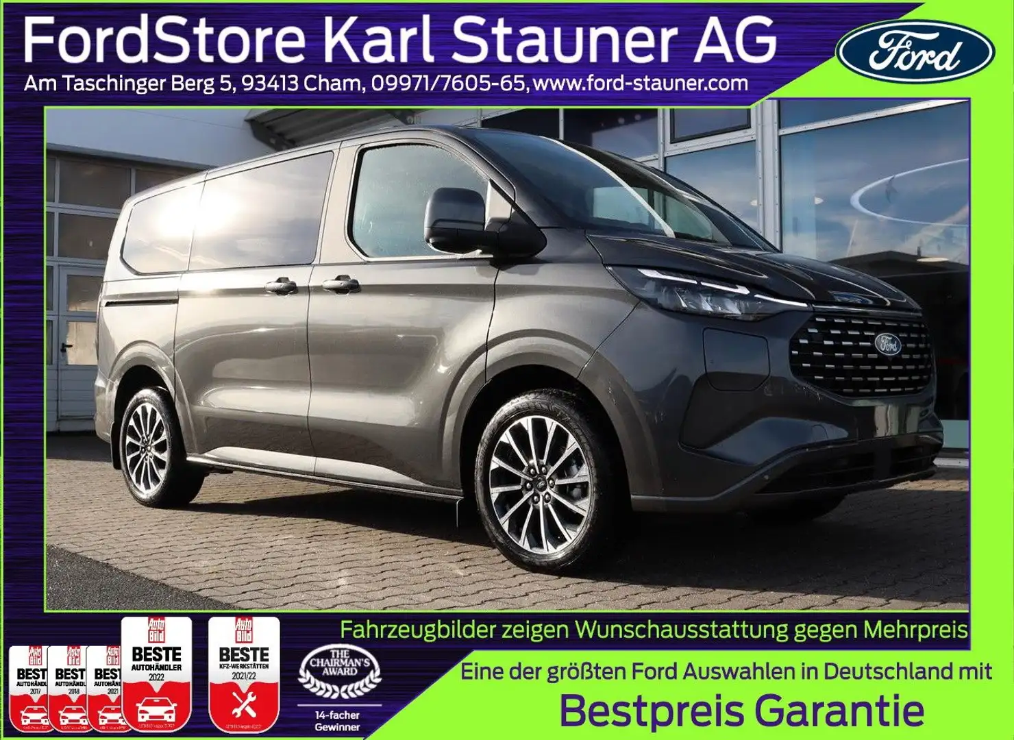 Ford Tourneo Custom Titanium X PHEV 340 L1 0,0% FIN* Weiß - 1
