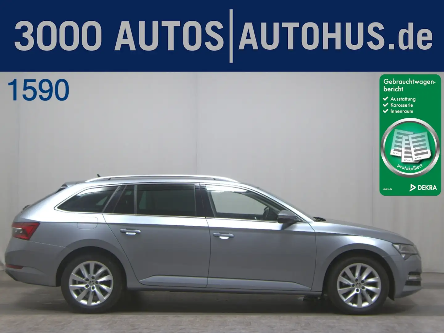 Skoda Superb Kombi 2.0 TDI Style Navi LED Leder AHK Gris - 1