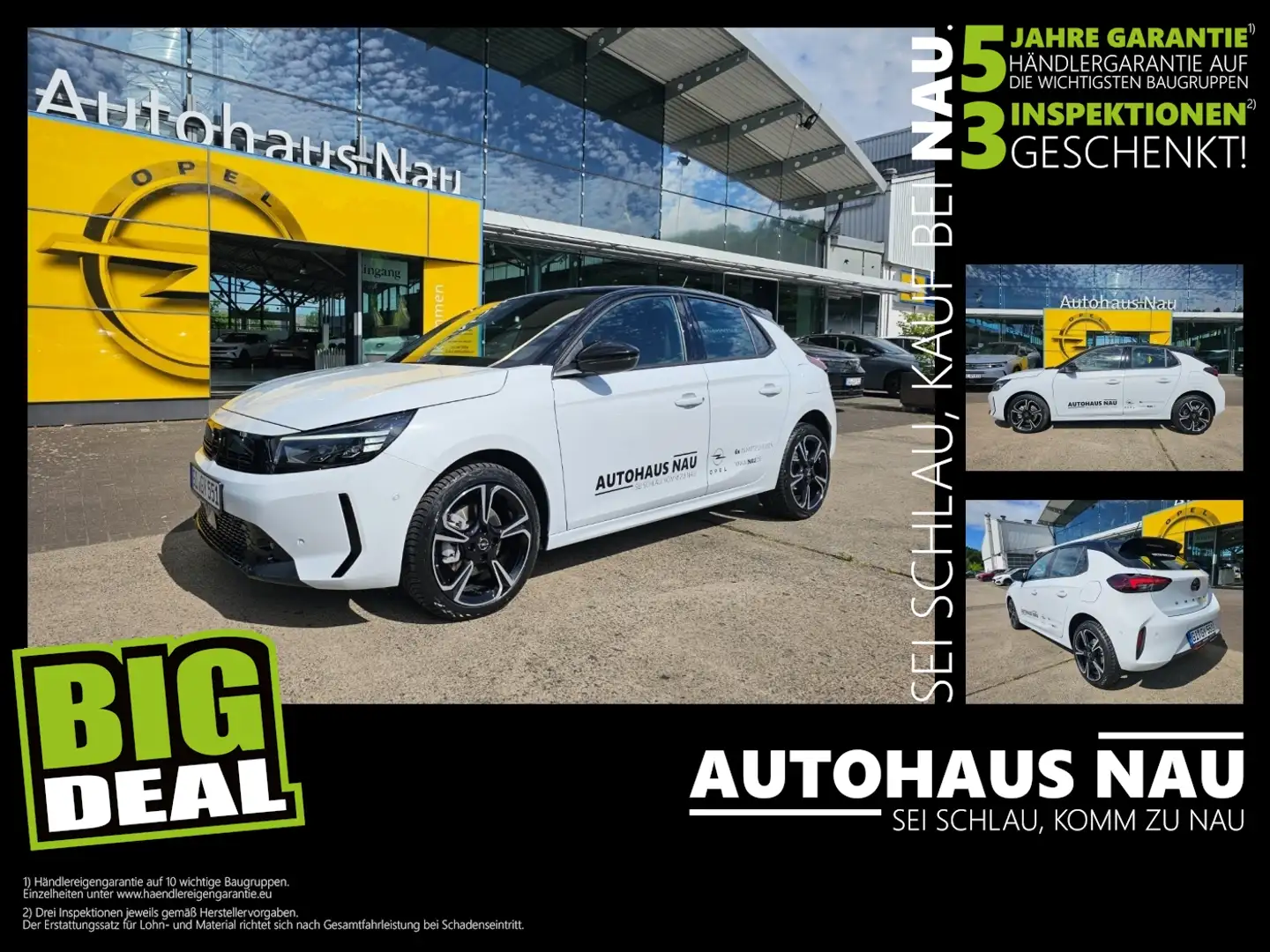 Opel Corsa GS 1.2 Turbo inkl. Inspektionspaket BigDeal Weiß - 1