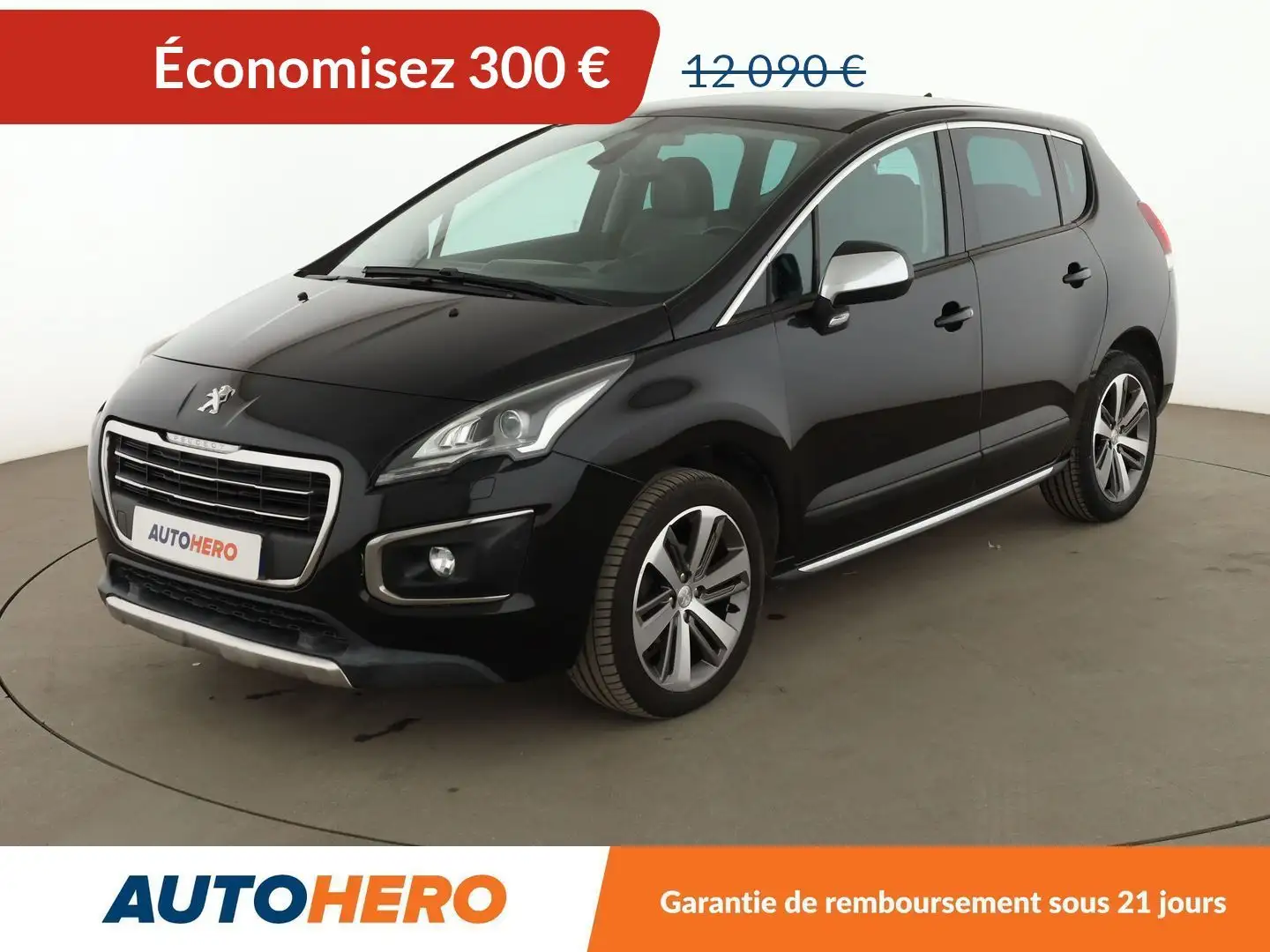 Peugeot 3008 1.6 Blue-HDi Feline EAT6 Noir - 1