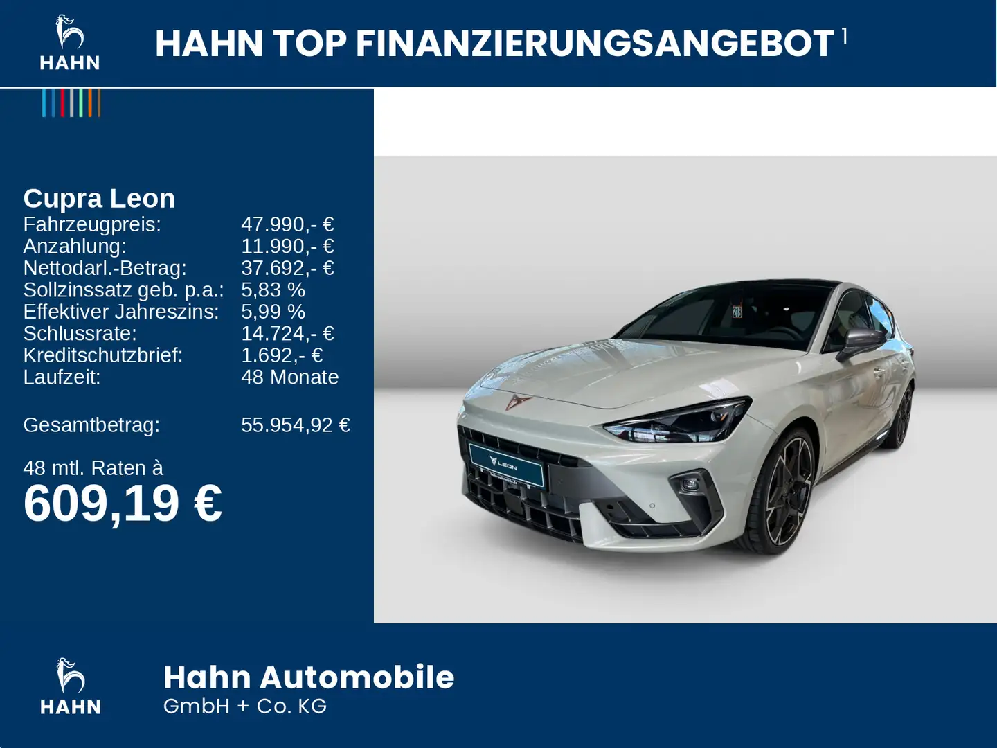 CUPRA Leon VZ 2.0 TSI 221 kW (300 PS) Panodach/AHK/ Si Grau - 2