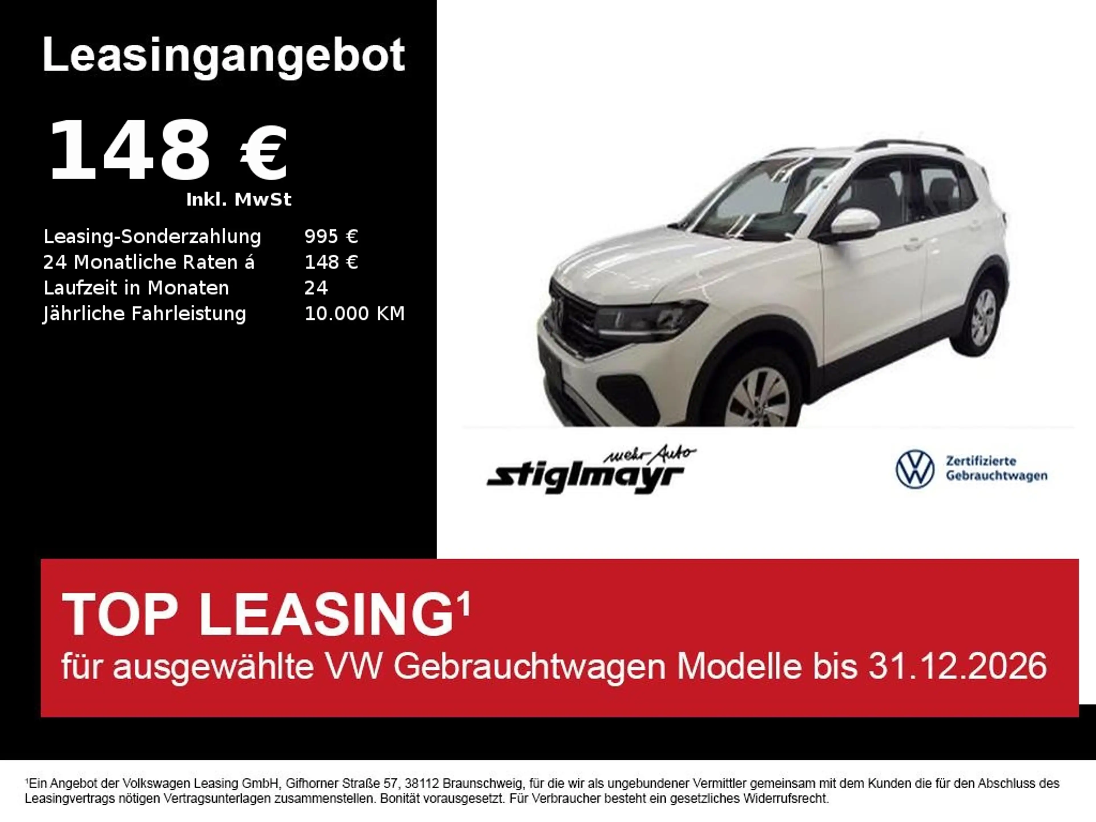 Volkswagen T-Cross Life 1.0 TSI