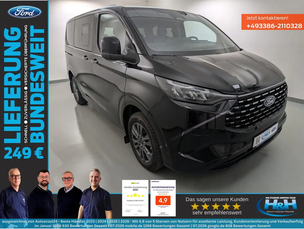 Ford Tourneo 2.5 PHEV L1 Titanium AHK+GJR+SHZ