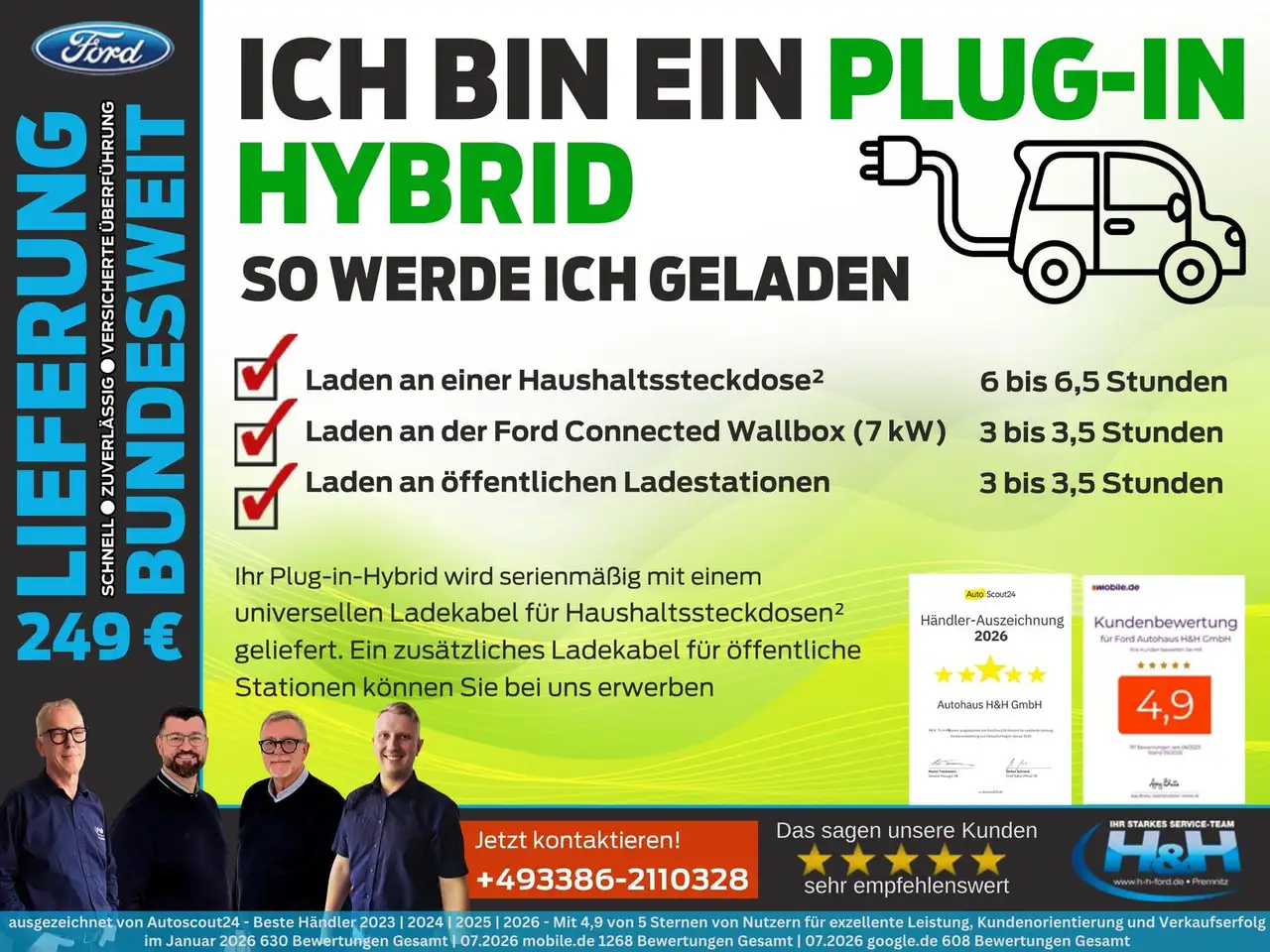 Ford Tourneo 2.5 PHEV L1 Titanium AHK+GJR+SHZ, миниатюра 9