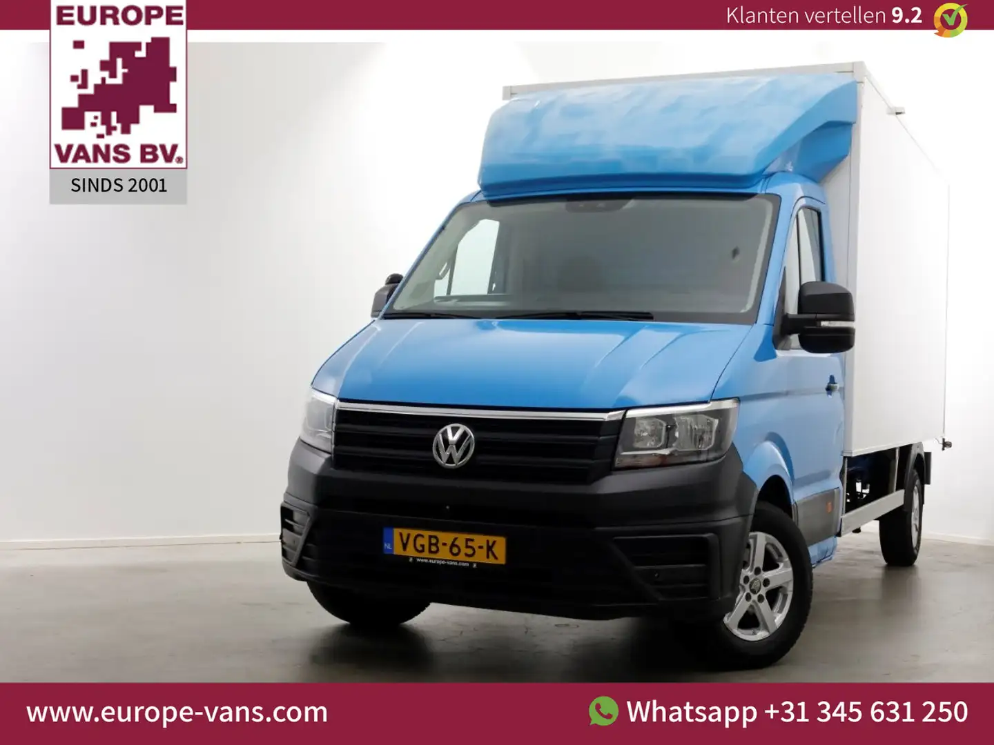 Volkswagen Crafter 35 2.0 TDI E6 Bakwagen met achterdeuren 2 Persoons Blauw - 1