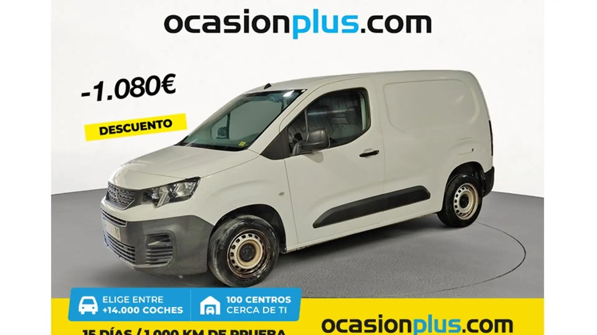 Peugeot Partner 1.5BlueHDI S&S Pro Standard 600kg 100 Wit - 1
