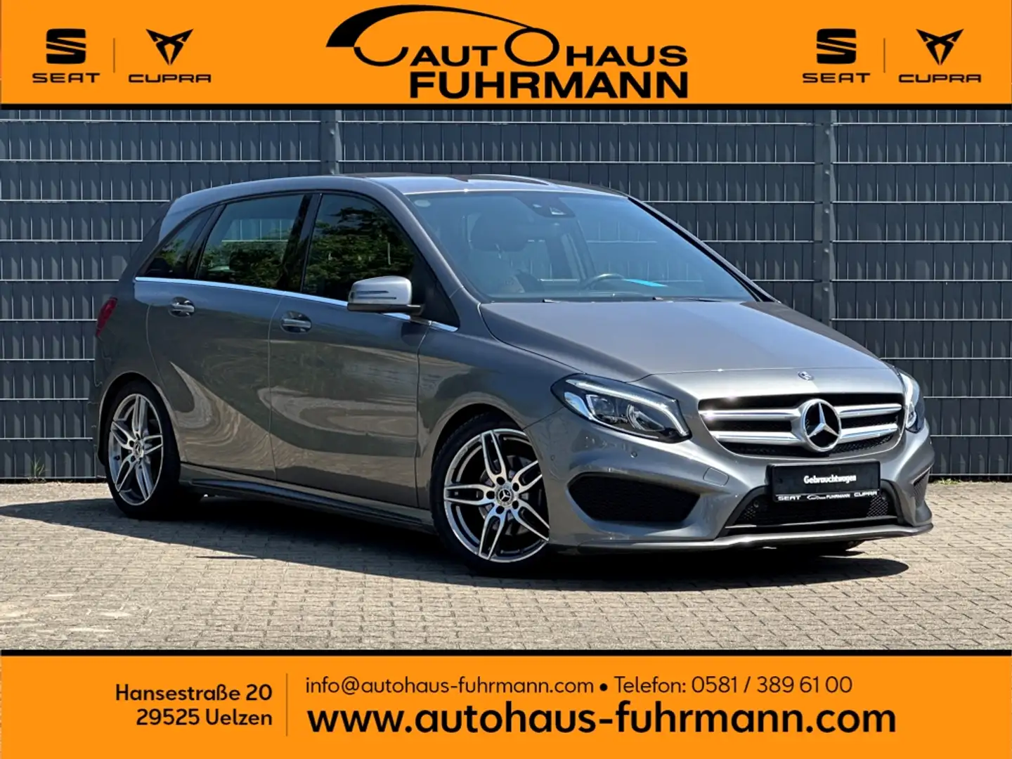 Mercedes-Benz B 200 AMG-Line DCT AHK/NAV/SHZ/LED/ALLWETTER Grau - 1