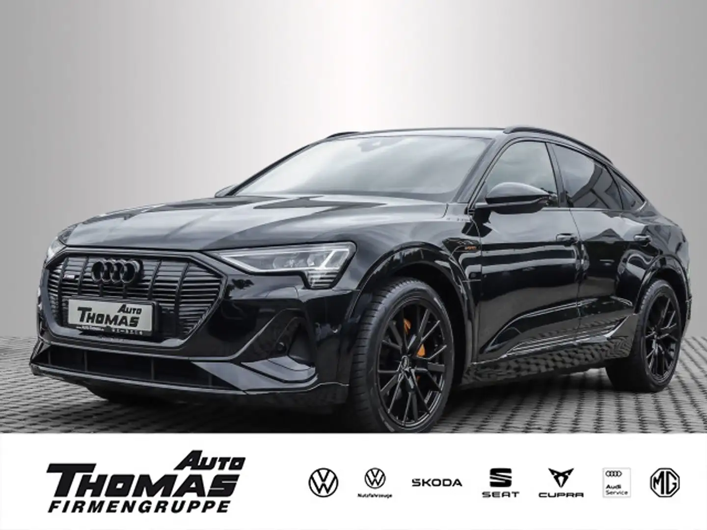 Audi e-tron S line 50 quat.AHK+Batterie 95% Schwarz - 1