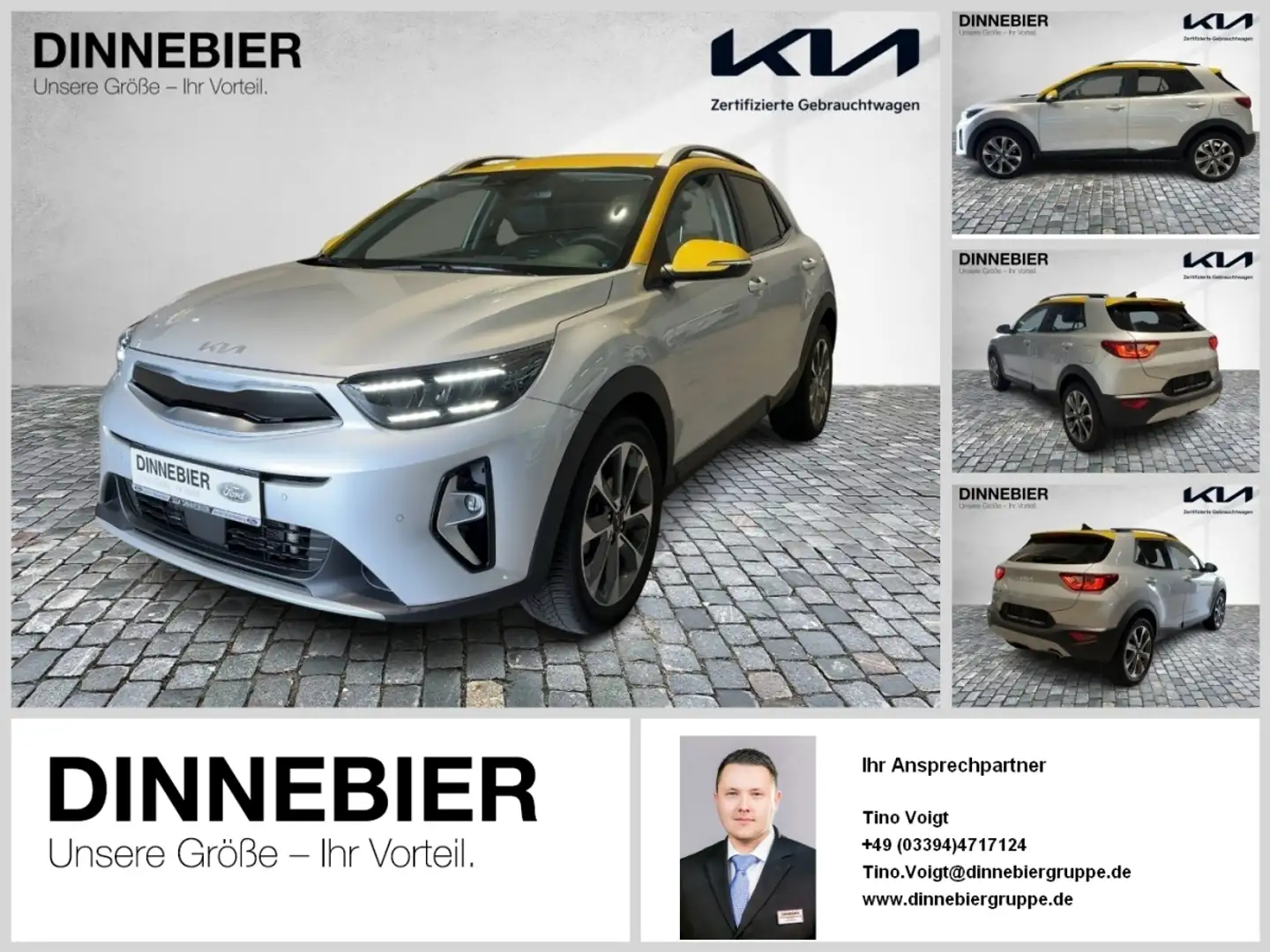 Kia Stonic Spirit Automatik+LED+Navi+Kamera+SHZ Silber - 1