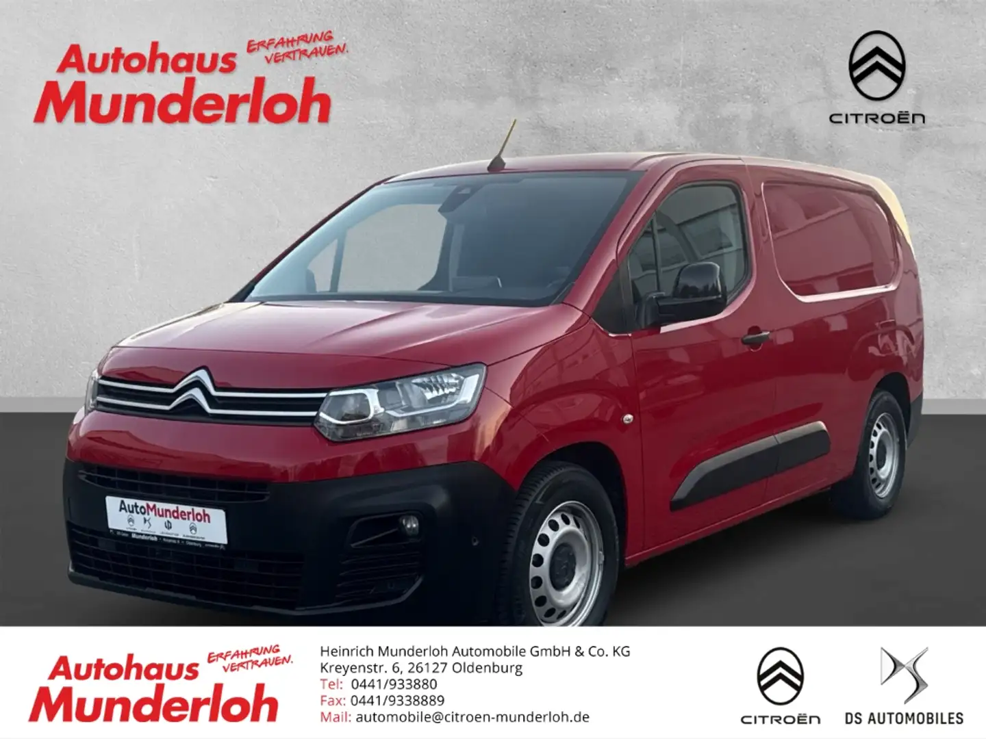 Citroen Berlingo Kasten Club Elektro L2 KLIMA SICHTPAKET NAVIPAKET Rot - 1