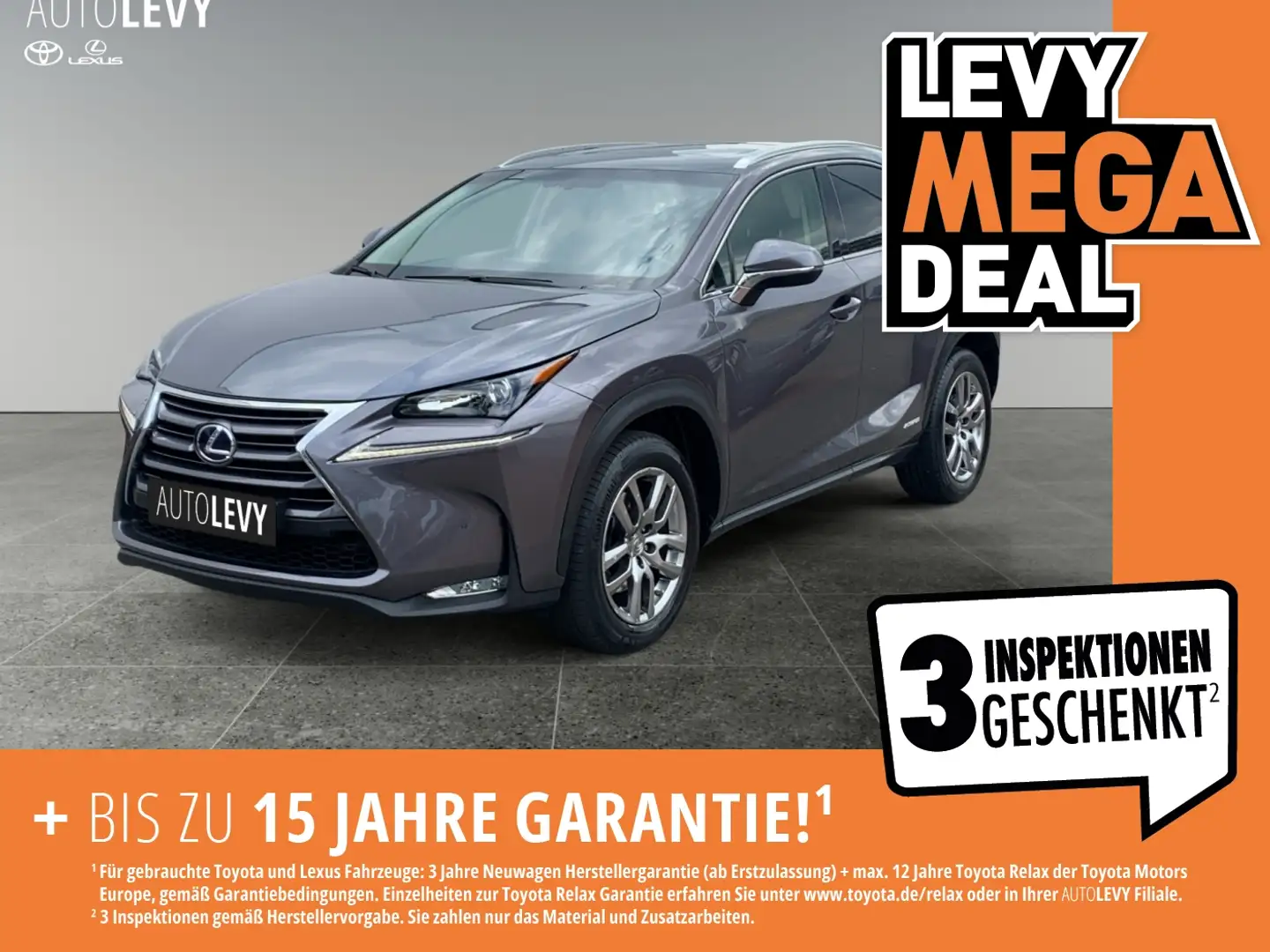 Lexus NX 300 NX300h  Hybrid Executiv *Pano*Sitzhzg*PDC*LED Grau - 1