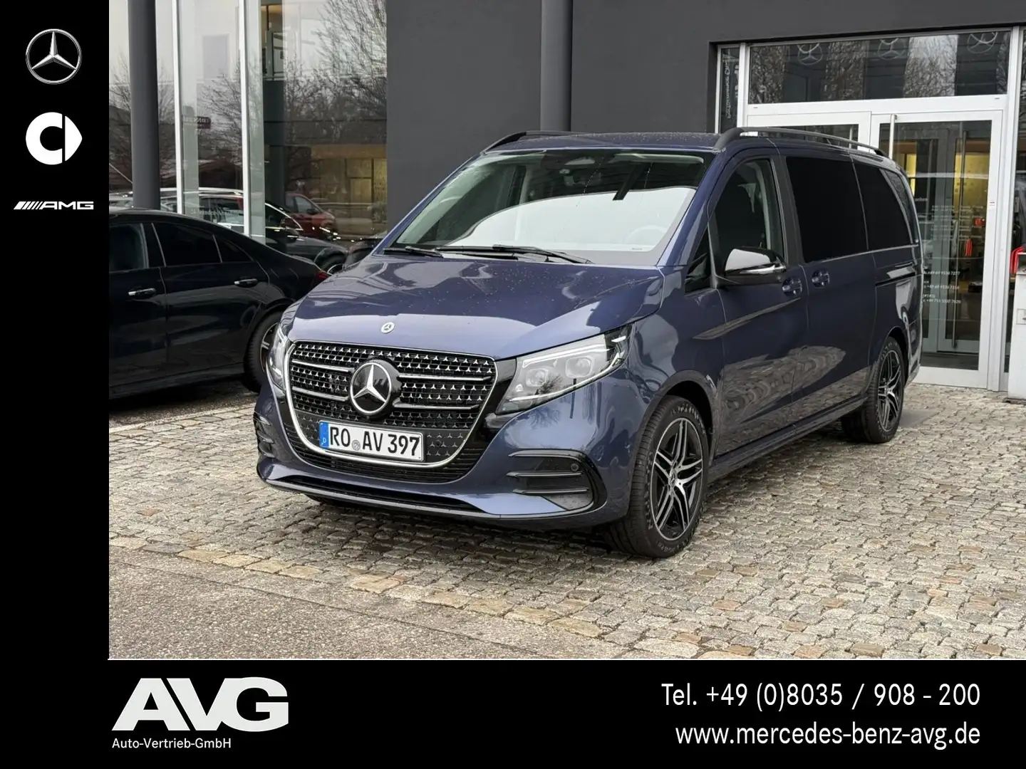 Mercedes-Benz V 300 V 300 d 4M STYLE AMG Line Airmatic 360° SHD AHK Bleu - 1