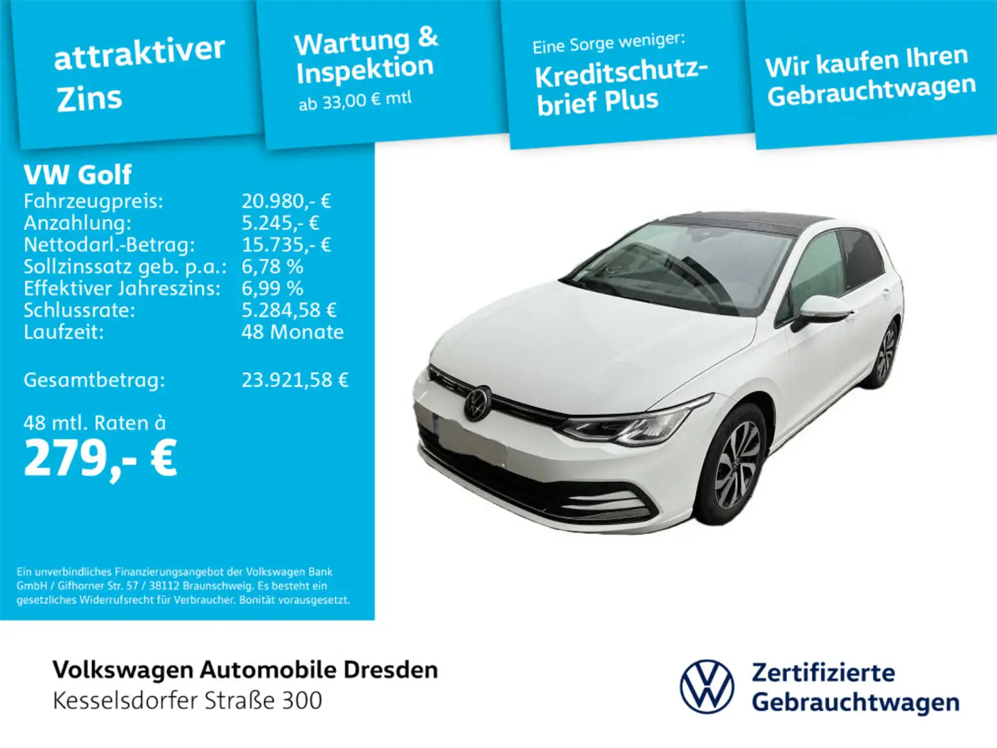 Volkswagen Golf Active Weiß - 1