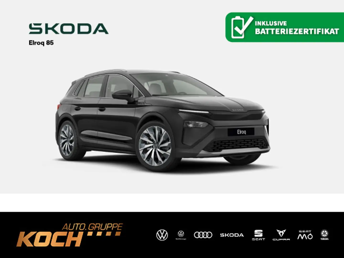 Skoda Elroq 85*NAVI*MATRIX-LED*AHK*ACC*RFK* Zwart - 1