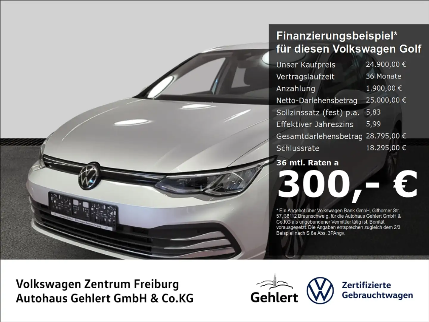Volkswagen Golf Move 1.0 eTSI DSG Navi LED ACC Einparkhilfe Silver - 1