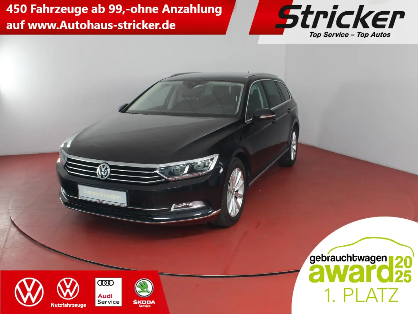 Volkswagen Passat Variant Highline 2.0TDI DSG TÜV bis 01/2027 ACC ParkPilot Noir - 1