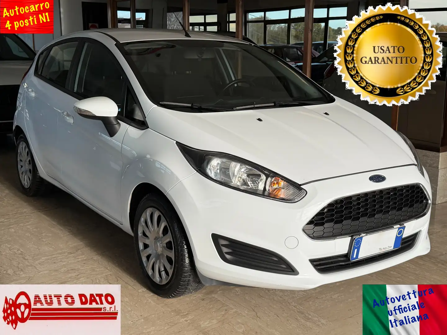 Ford Fiesta 1.5 TDCI 85 cv 5 porte PLUS (Autocarro 4 posti N1) Bianco - 1