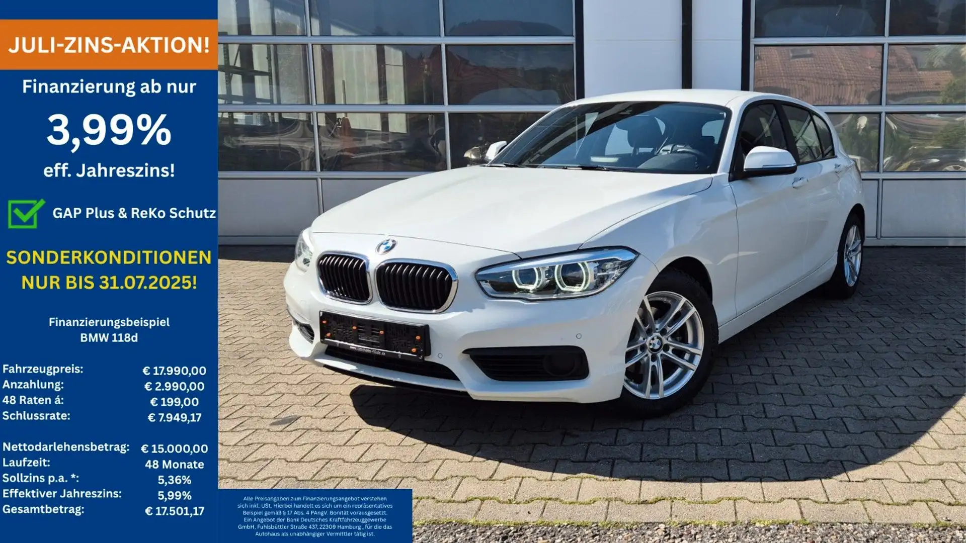 BMW 118 d 5-trg. Automatik *1. Hand*SHZ*PDC*LED*Navi* Blanc - 2