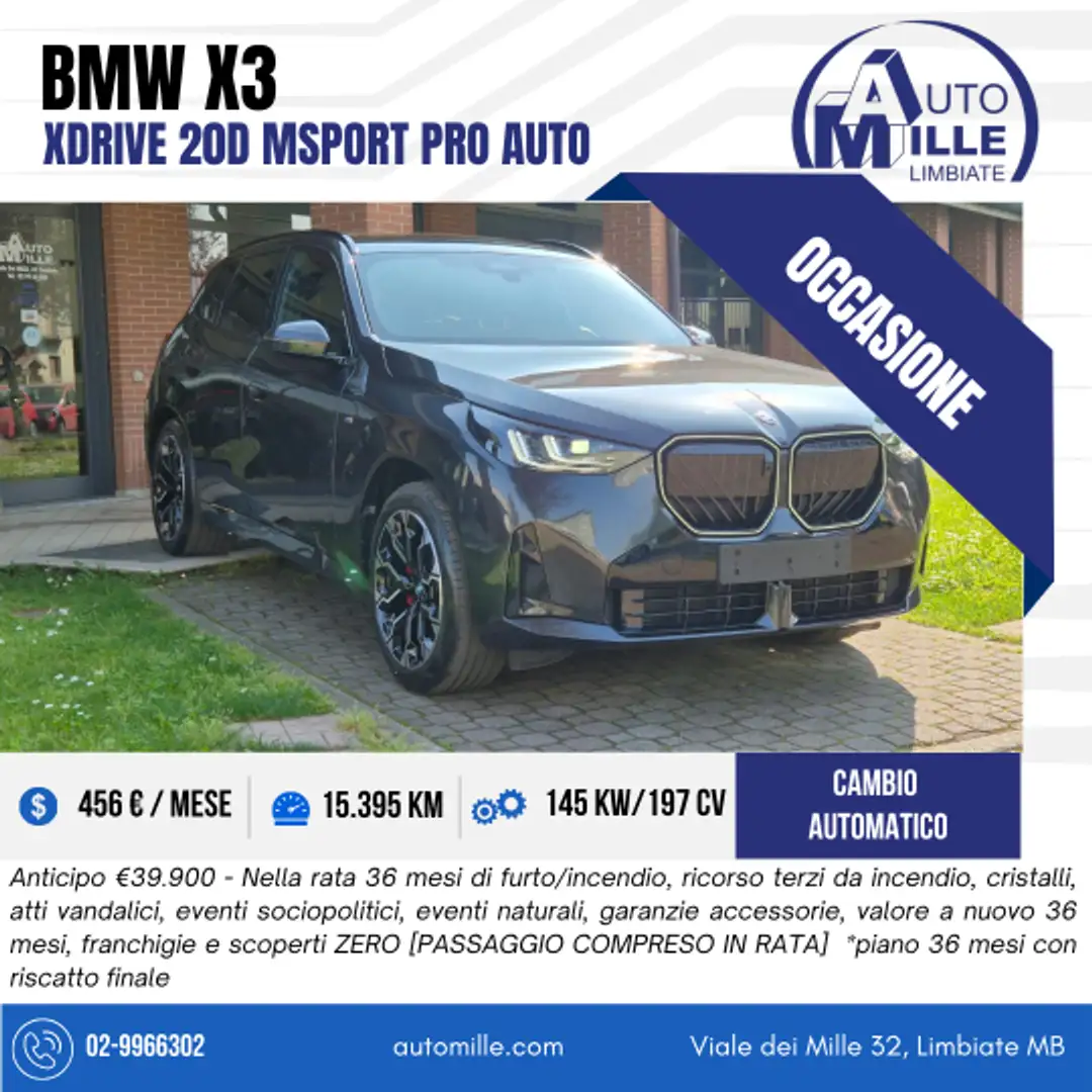 BMW X3 xdrive20d MSport Pro auto *NON VINCOLATO A FINANZIAMENTO* Gris - 1