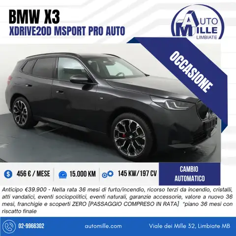 BMW X3 xdrive20d MSport Pro auto *NON VINCOLATO A FINANZIAMENTO*