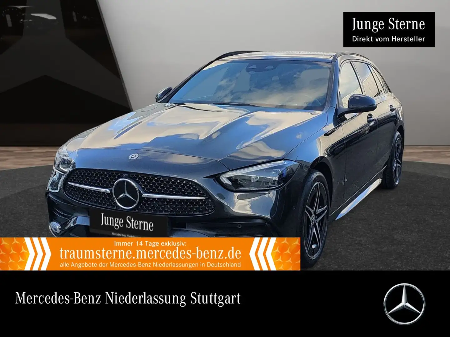 Mercedes-Benz C 300 e T AMG+NIGHT+PANO+360+AHK+KEYLESS+9G Grau - 1