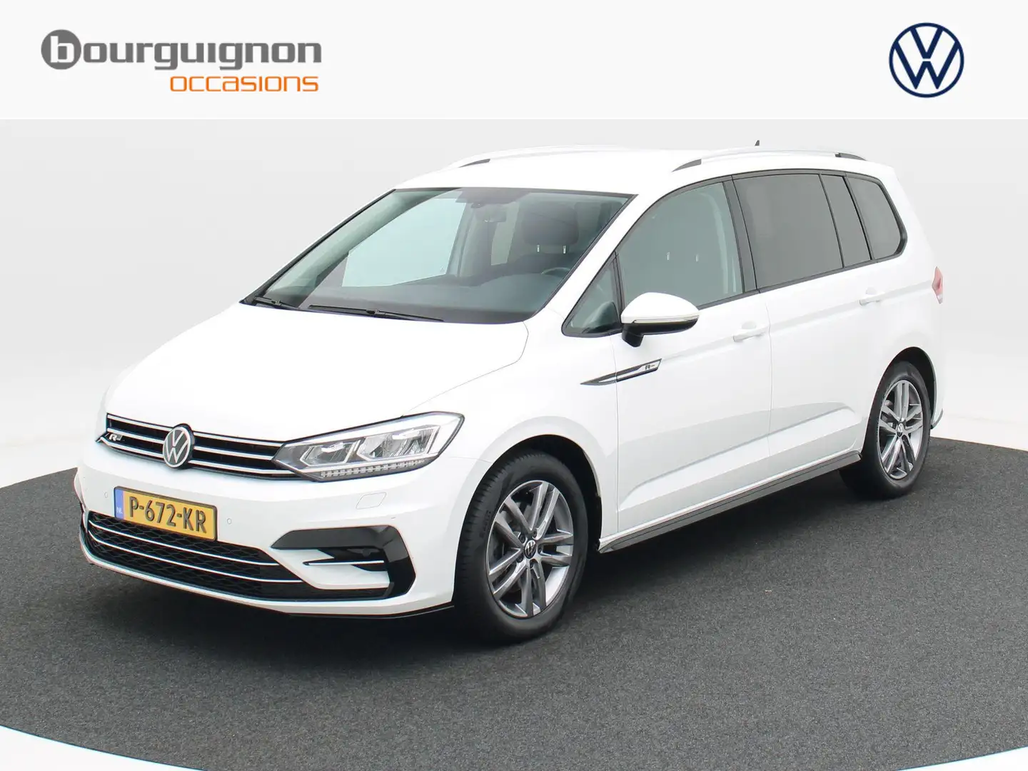 Volkswagen Touran 1.5 TSi 150 Pk Automaat R-Line 7-Pers | Trekhaak | Wit - 1