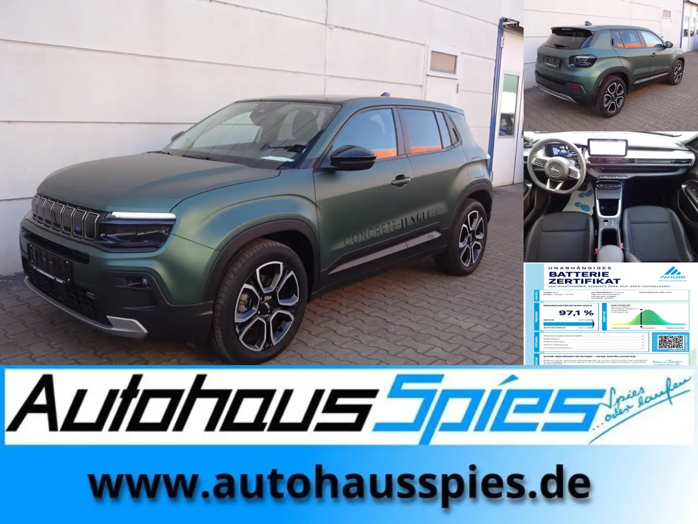 Jeep Avenger Elektro Altitude RKam LED Nav Shz DAB SpurAss VzAs Groen - 1
