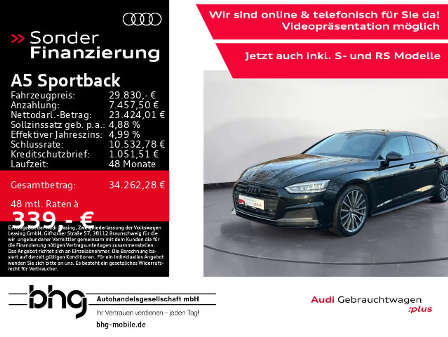 Audi A5 45 TFSI quattro Matrix/B&O/Navi/Int Nero - 1