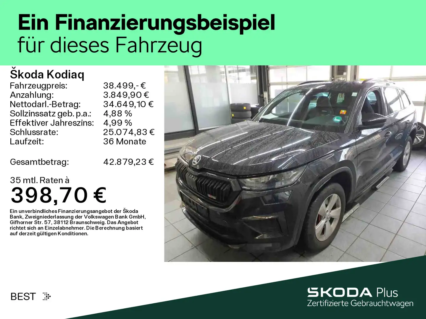 Skoda Kodiaq 2.0 TSI DSG 4x4 RS*KESSY*MATRIX*KAMERA*ST Schwarz - 2