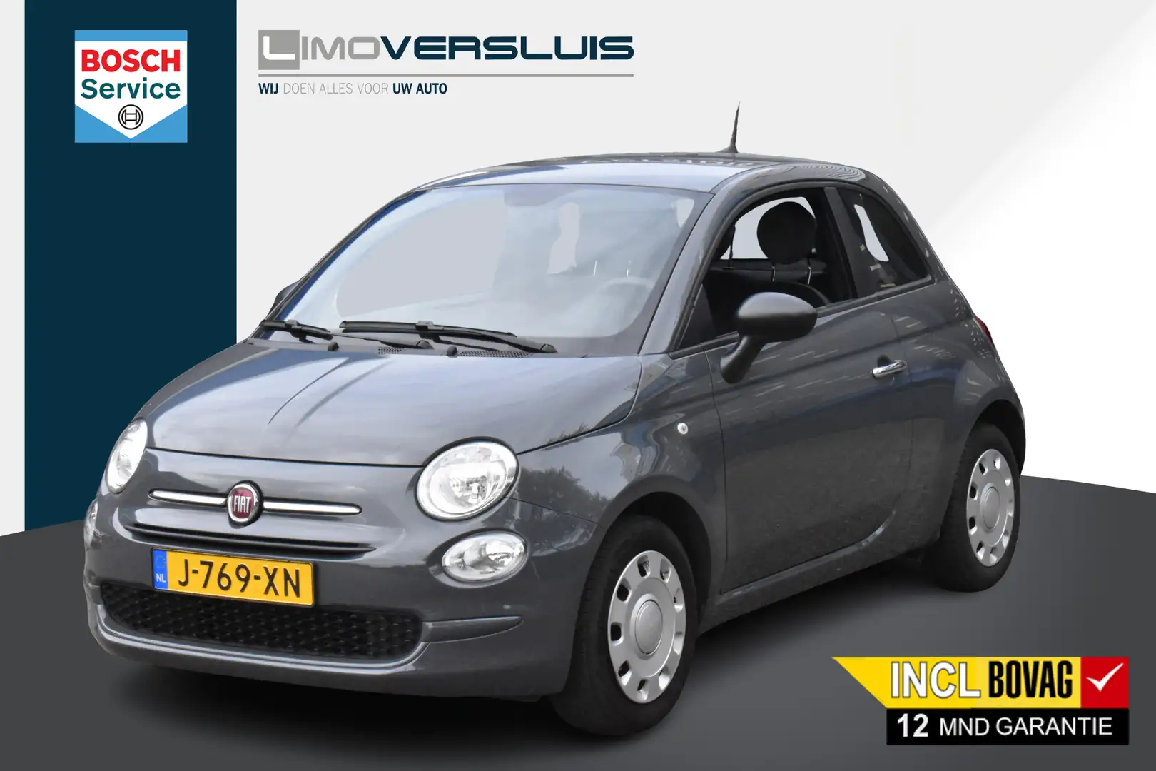 Fiat 500 1.0 Hybrid Pop Grigio Carrara 1e Eigenaar | Airco Grijs - 1