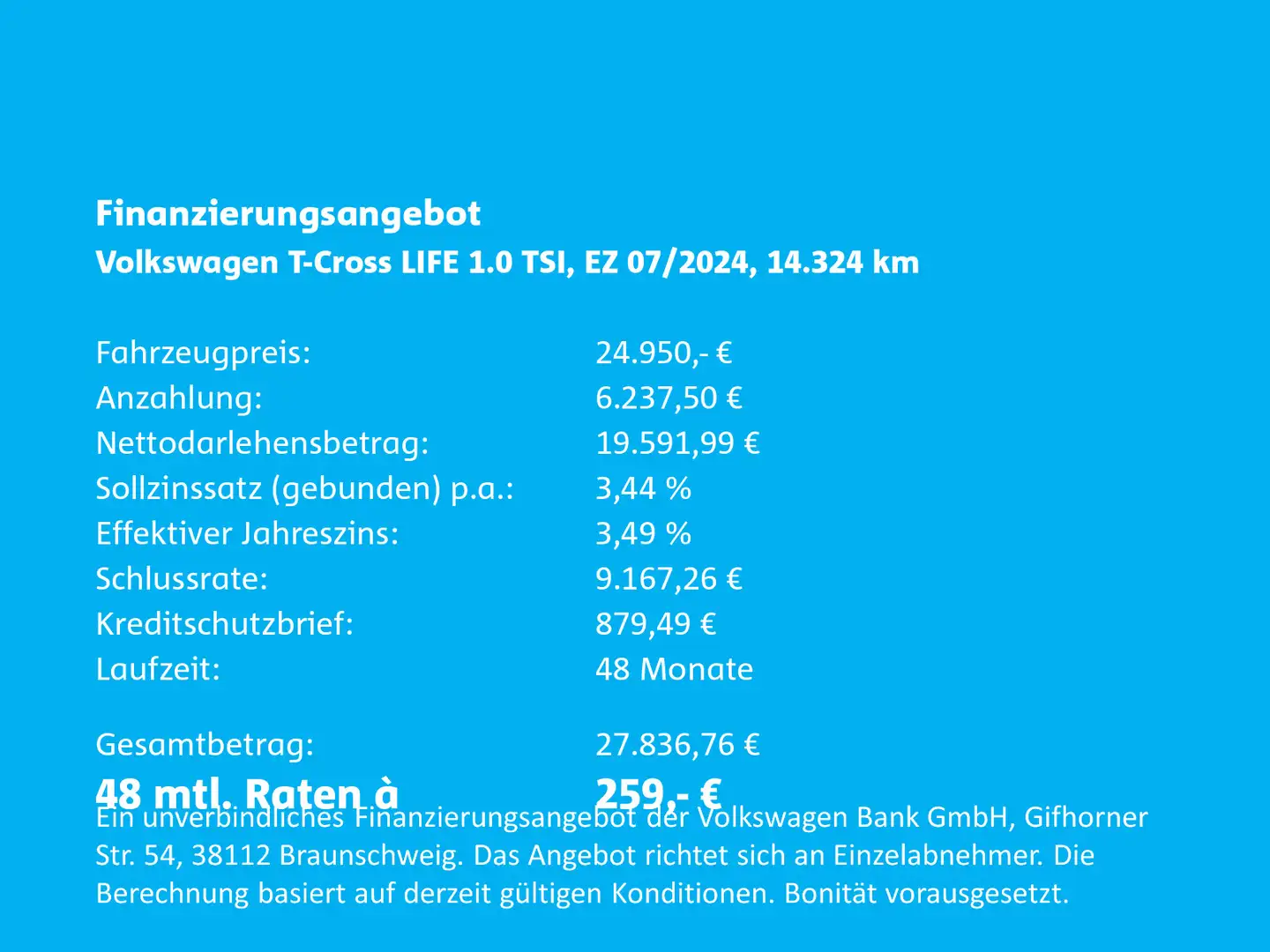 Volkswagen T-Cross 1.0 TSI 85 kW Life Schwarz - 2