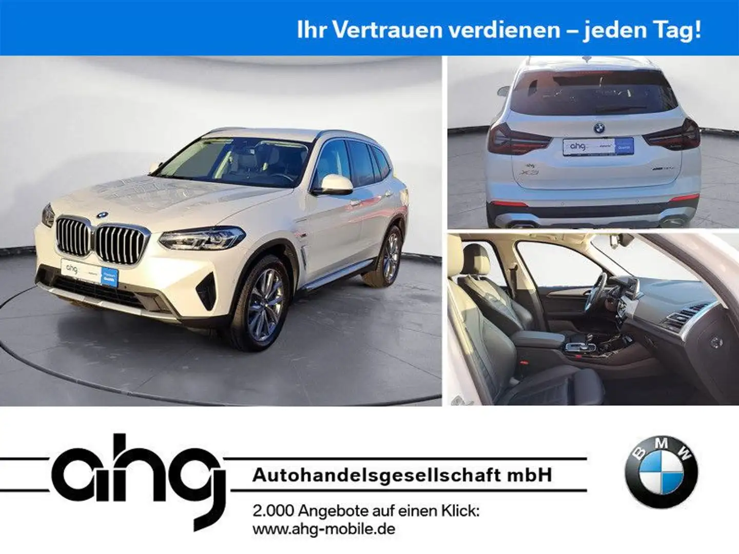 BMW X3 xDrive30e AT Navi Bluetooth PDC Klima DPF Weiß - 1