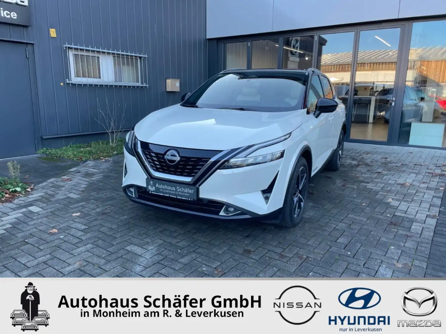 Nissan Qashqai Tekna e-Power HUD El. Panodach 360 Kamera Navi Led Blanc - 1