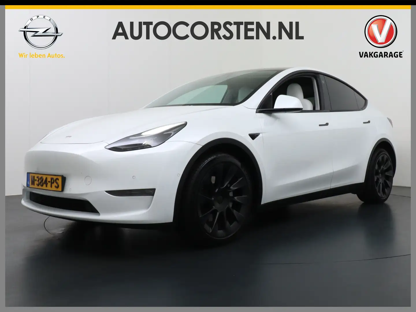 Tesla Model Y Long Range 514PK AWD 75kWh Ivoor-Interieur LMV 20" Wit - 1