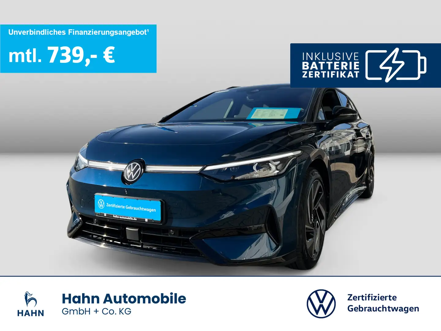 Volkswagen ID.7 Tourer Pro Matrix Pano AHK Navi Wärmepumpe Blau - 1