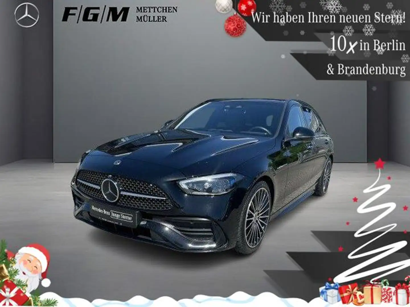 Mercedes-Benz C 300 T 4M AMG Line Burm|DigiLight|S-Dach|Standhz Schwarz - 1