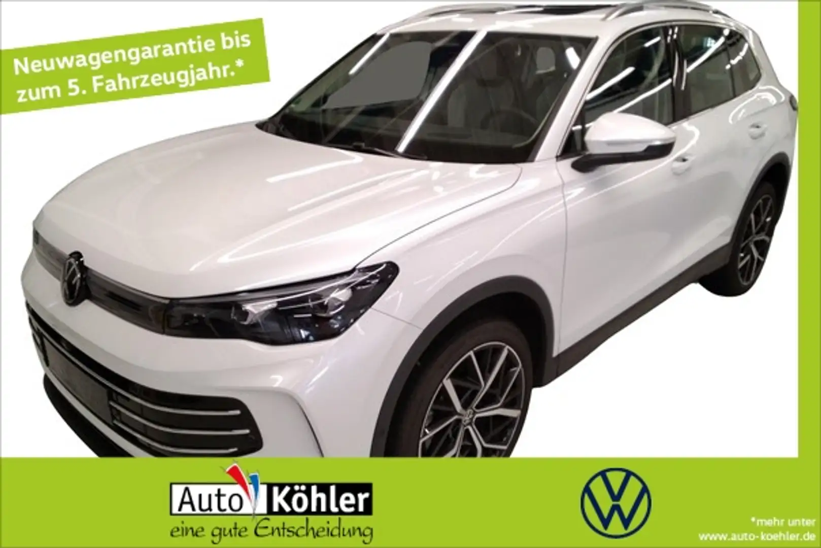 Volkswagen Tiguan Elegance TDI 4M Matrix/Pano/CarPlay/AHK Weiß - 1