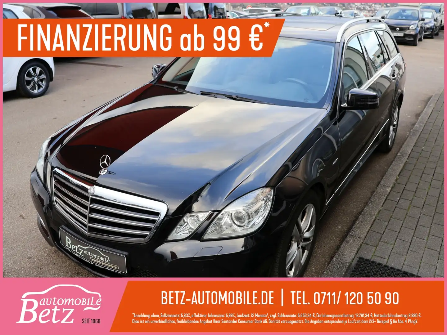 Mercedes-Benz E 250 T CGI BlueEfficiency AHK PDC SHZ Comand Negro - 1