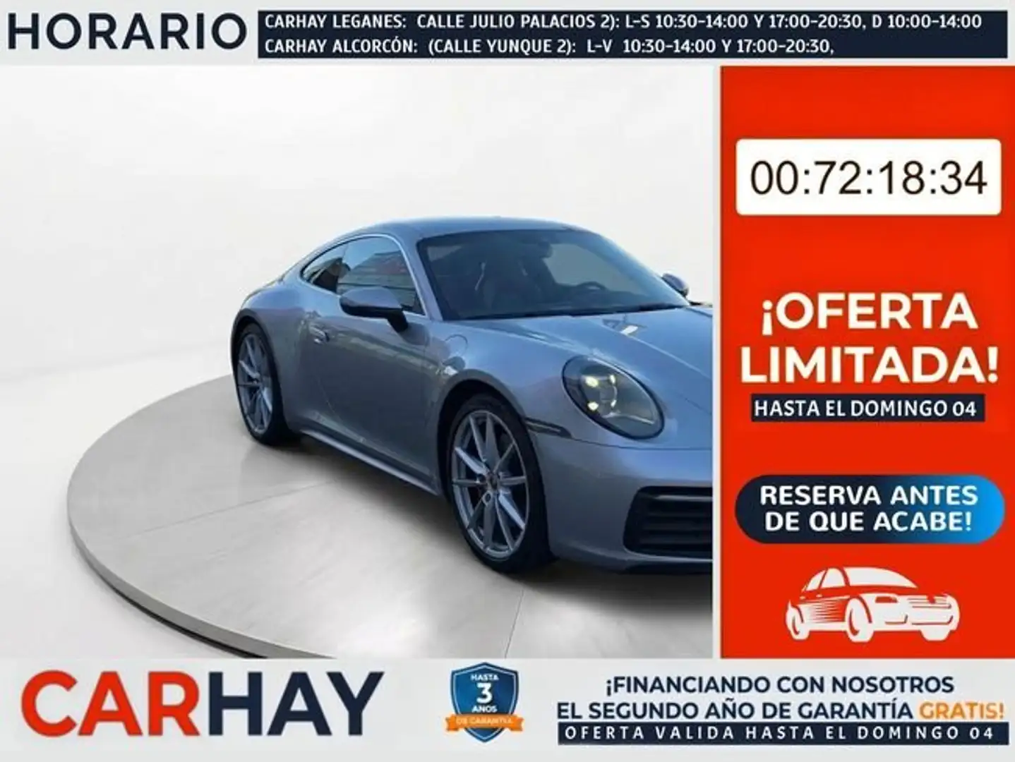 Porsche Carrera GT 4S Gris - 1