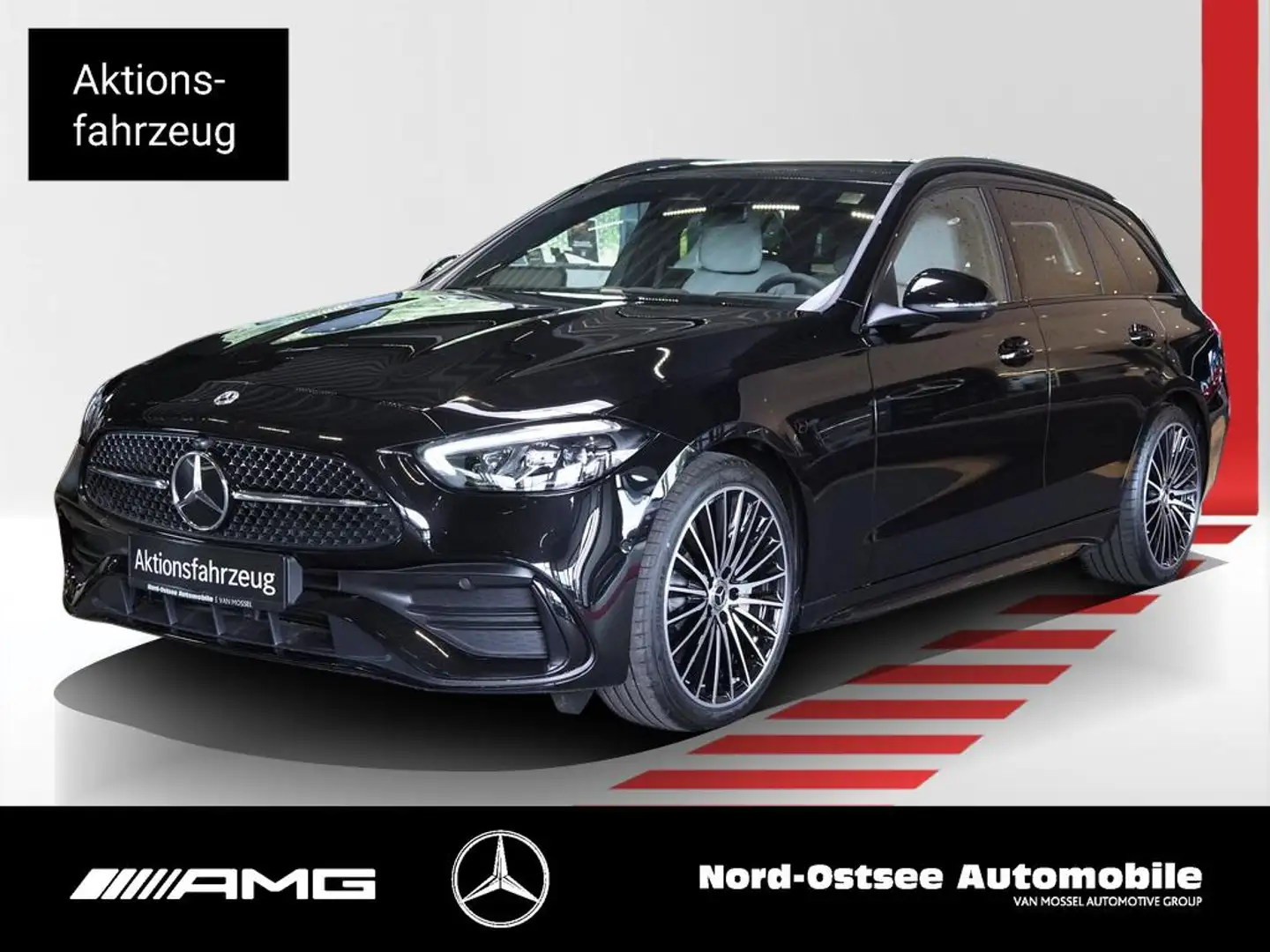 Mercedes-Benz C 200 d T AMG NIGHT DISTRONIC AHK WINTER-PAK 360 Schwarz - 1