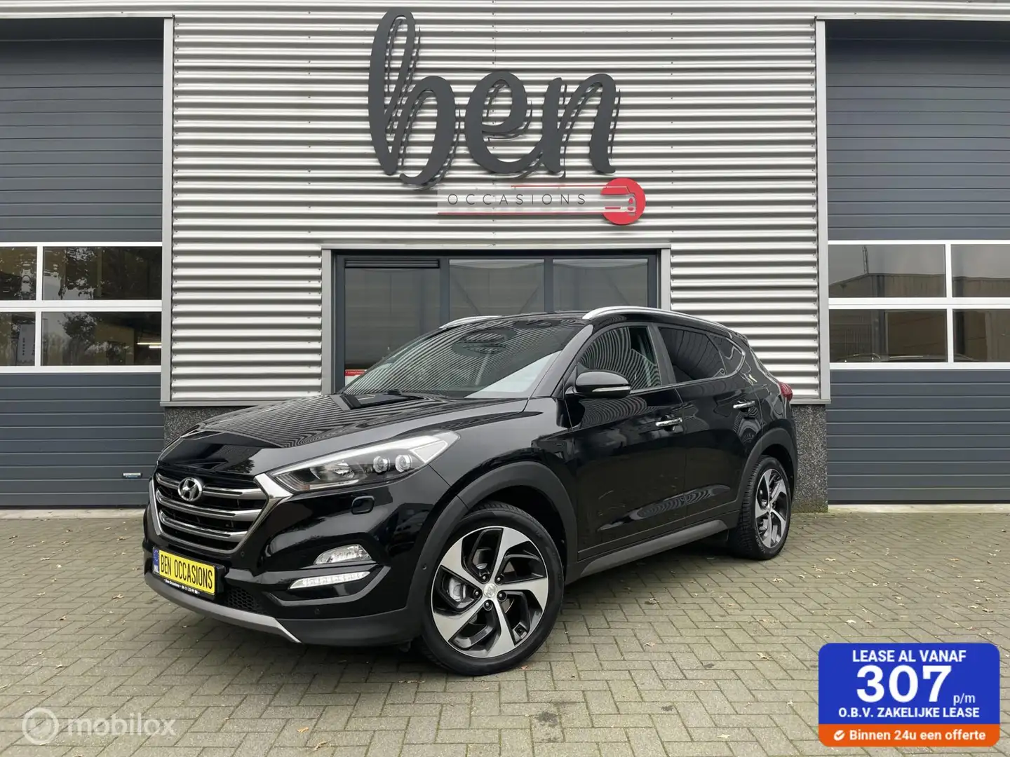 Hyundai TUCSON 1.6 T-GDi Premium 4WD. BOMVOL!!! Zwart - 1