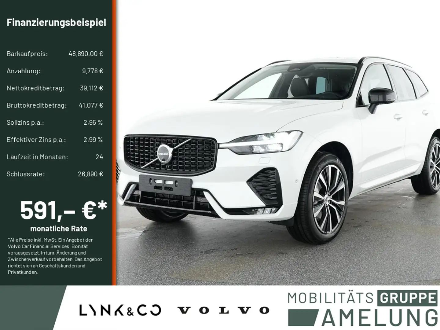 Volvo XC60 B5 B AWD Ultra Dark ACC HUD PANO 360° Weiß - 1