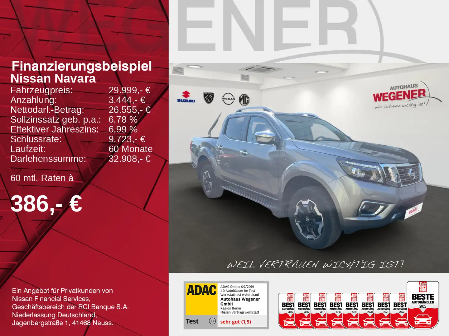 Nissan Navara NAVARA DC 4x4 AT NAVI KAMERA AHK KLIMA SITZHEIZ* Grey - 2