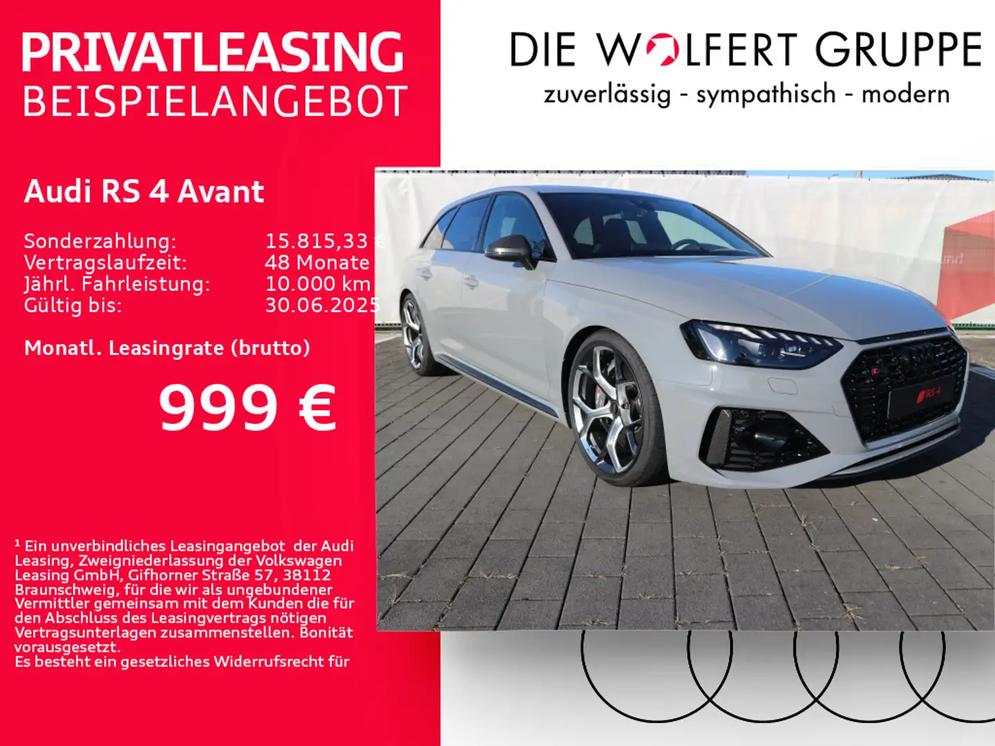 Audi RS4 RS 4 Avant edition 25 years B&O*HuD*ACC*MATRIX* Grau - 1