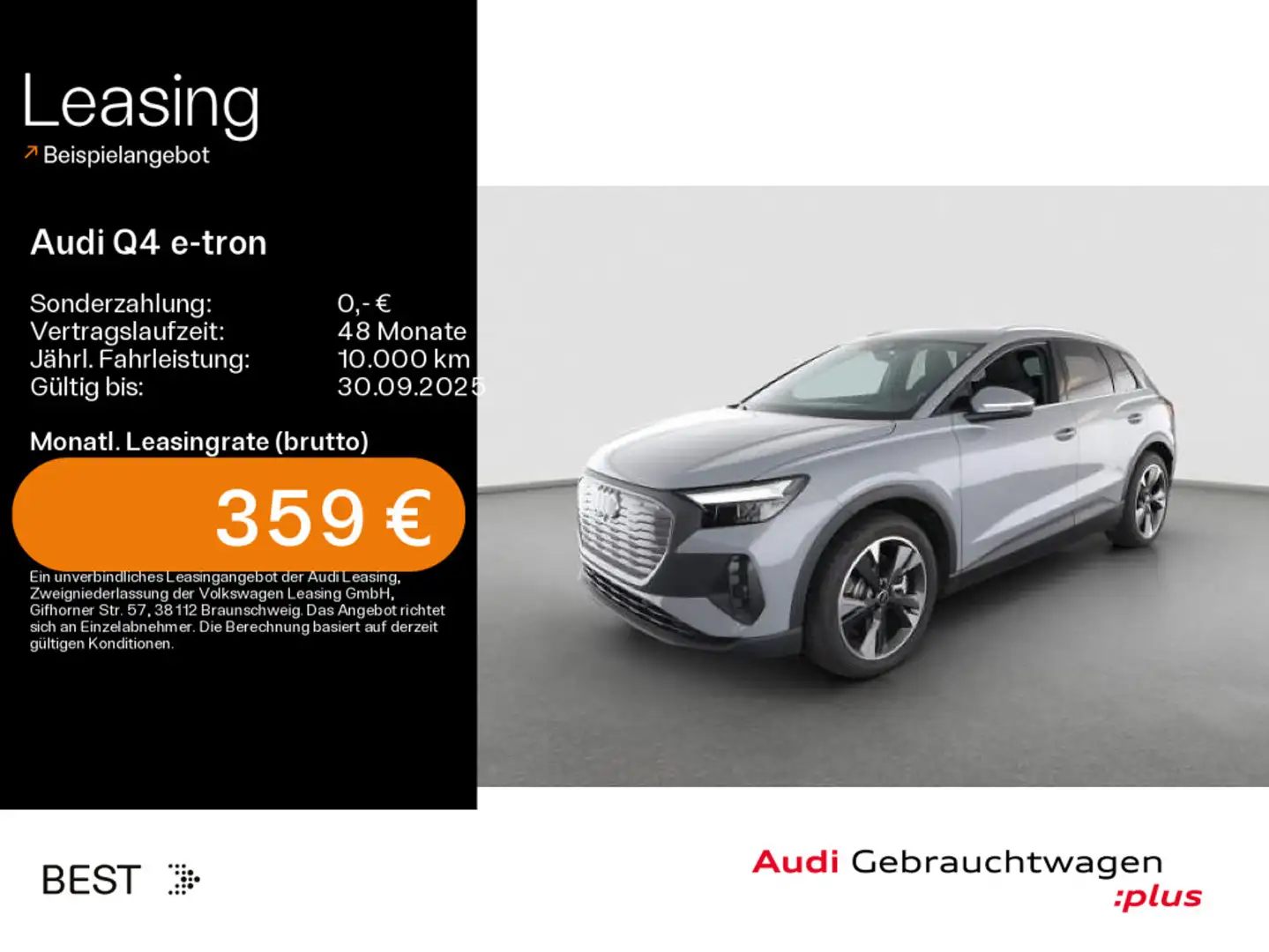 Audi Q4 e-tron 45*NAVI-PLUS*AHK*LED*WÄRMEPUMPE*PDC*20 Grau - 1