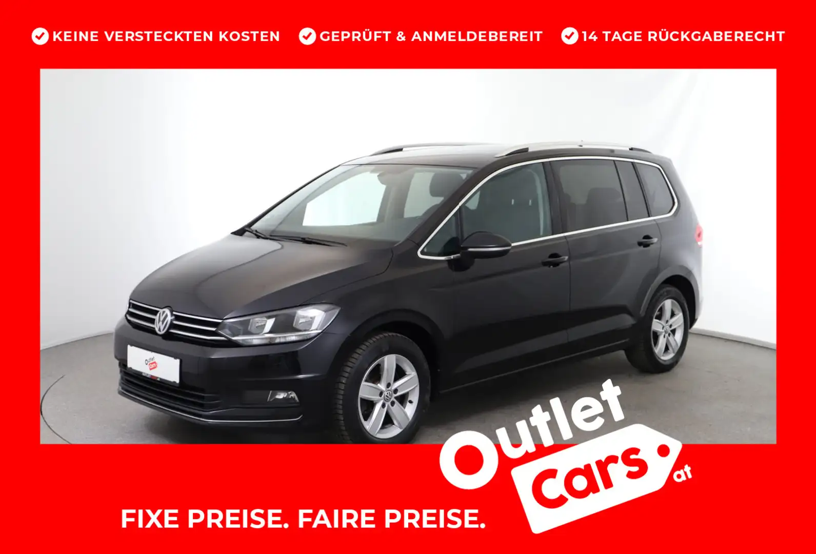 Volkswagen Touran Highline TDI SCR DSG 7-Sitzer Schwarz - 1