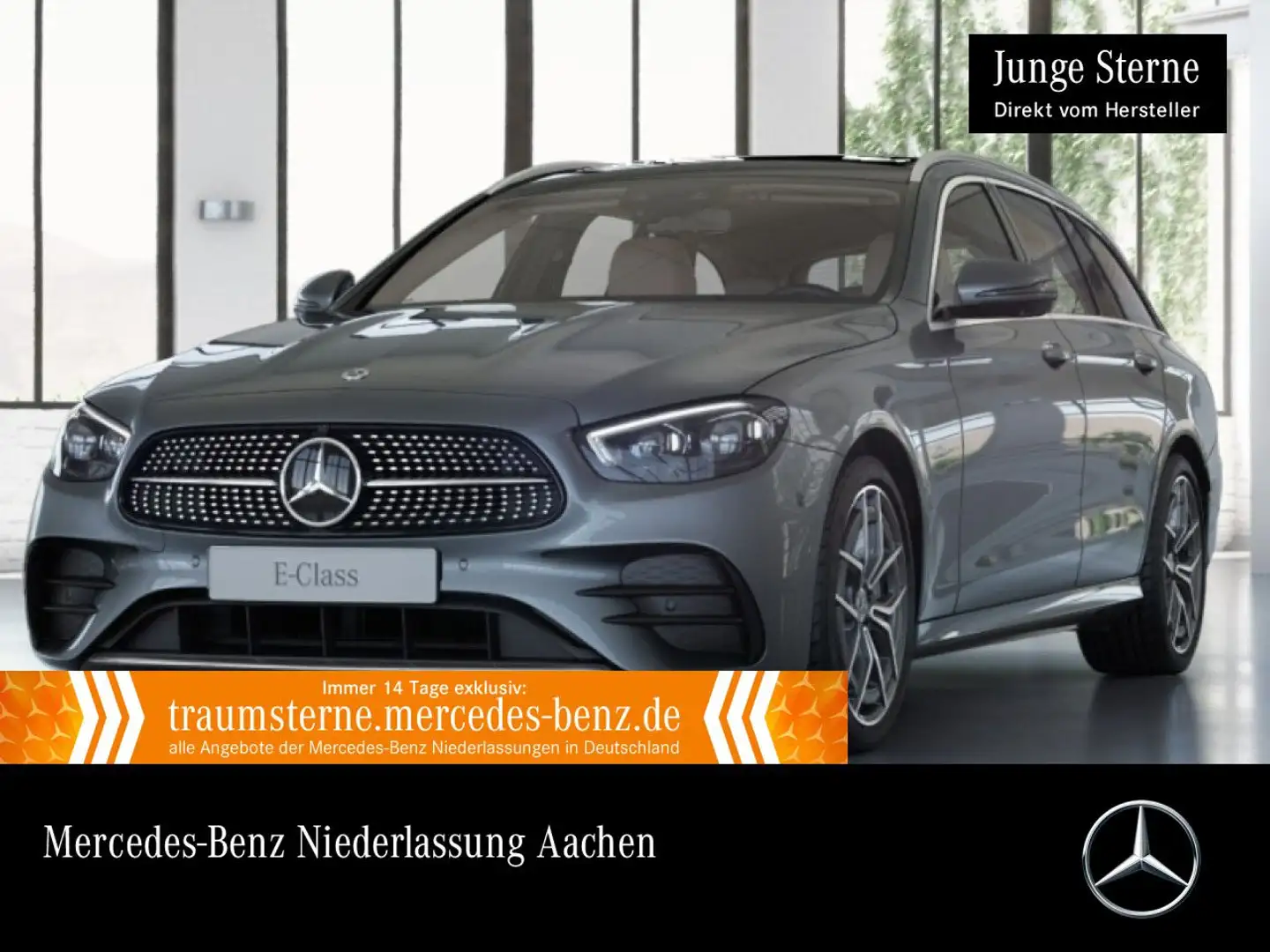 Mercedes-Benz E 400 d T 4M AMG+PANO+360+MULTIBEAM+FAHRASS+19"+9G Grau - 1