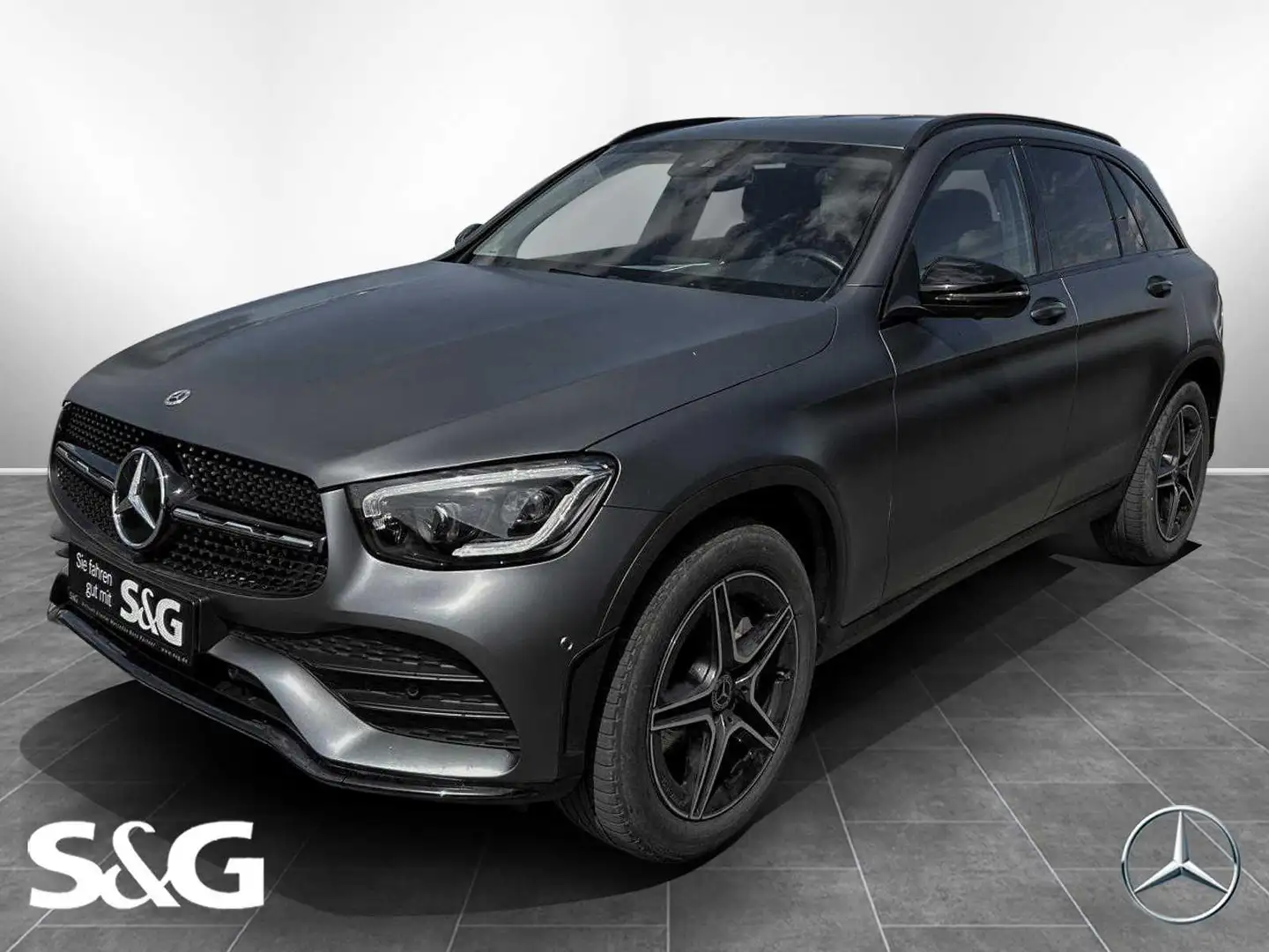 Mercedes-Benz GLC 300 d 4M AMG Night+360°+AHK+19+Sitzhzg. Grijs - 1