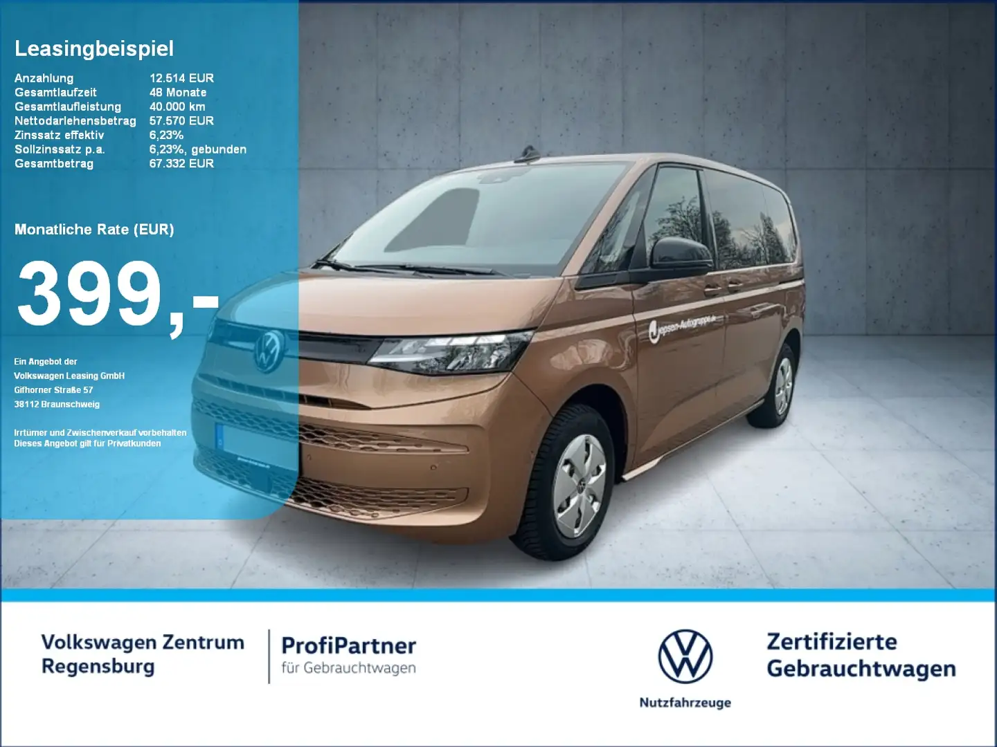Volkswagen T7 Multivan TDI DSG AHK LED R-KAMERA NAVI Braun - 1