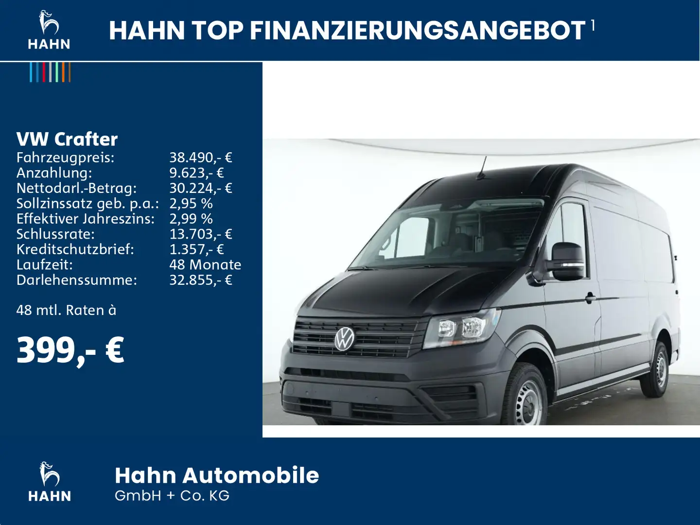 Volkswagen Crafter 35 Kasten MR HD 2,0TDI103kW KAMERA KLIMA Nero - 2